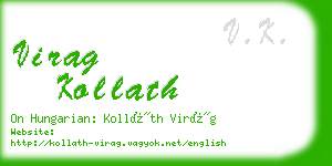 virag kollath business card